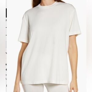 Skims White Boyfriend Tee